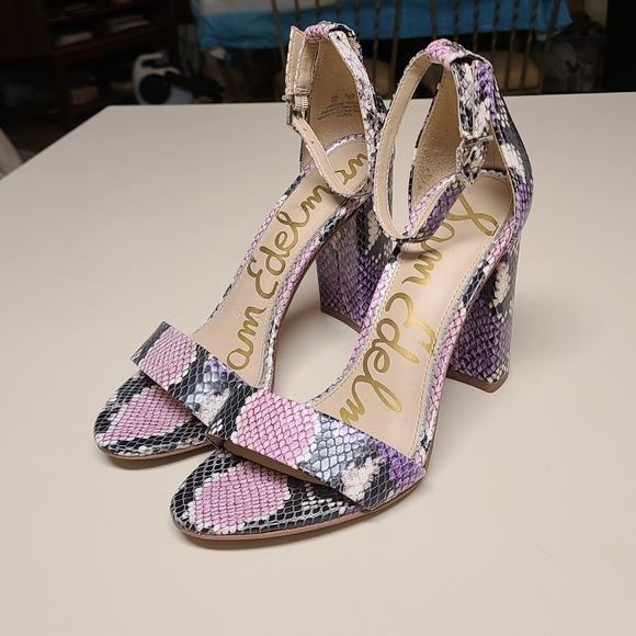 Sam Edelman Shoes - Sam Edelman Yaro snakeskin leather block heel sandals size 7